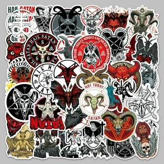 50Pcs Autocolantes De Desenho Animado Satan Devil Stickers Para Malas De Telefone Celular Estojos Capacete De Laptop Skateboard À Prova D'água Decorativos DIY Creative