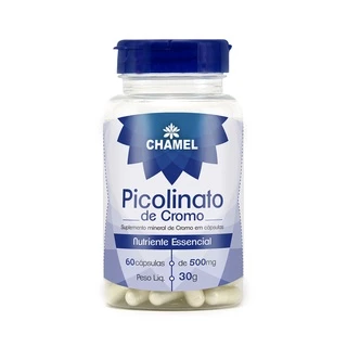 Picolinato de Cromo 500mg 60 Cápsulas - Chamel
