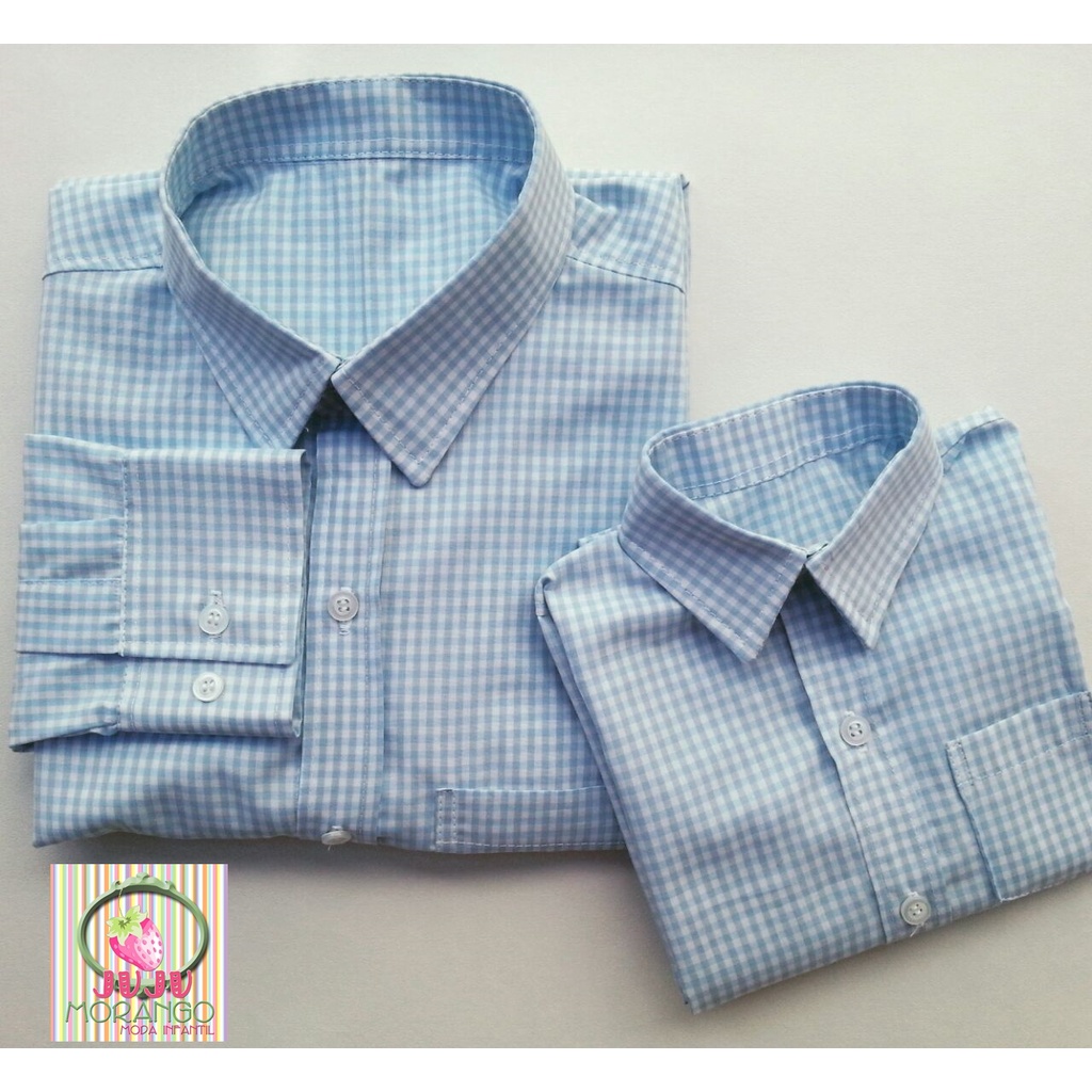 Camisa Xadrez em Flanela Tal Pai Tal Filho Infantil