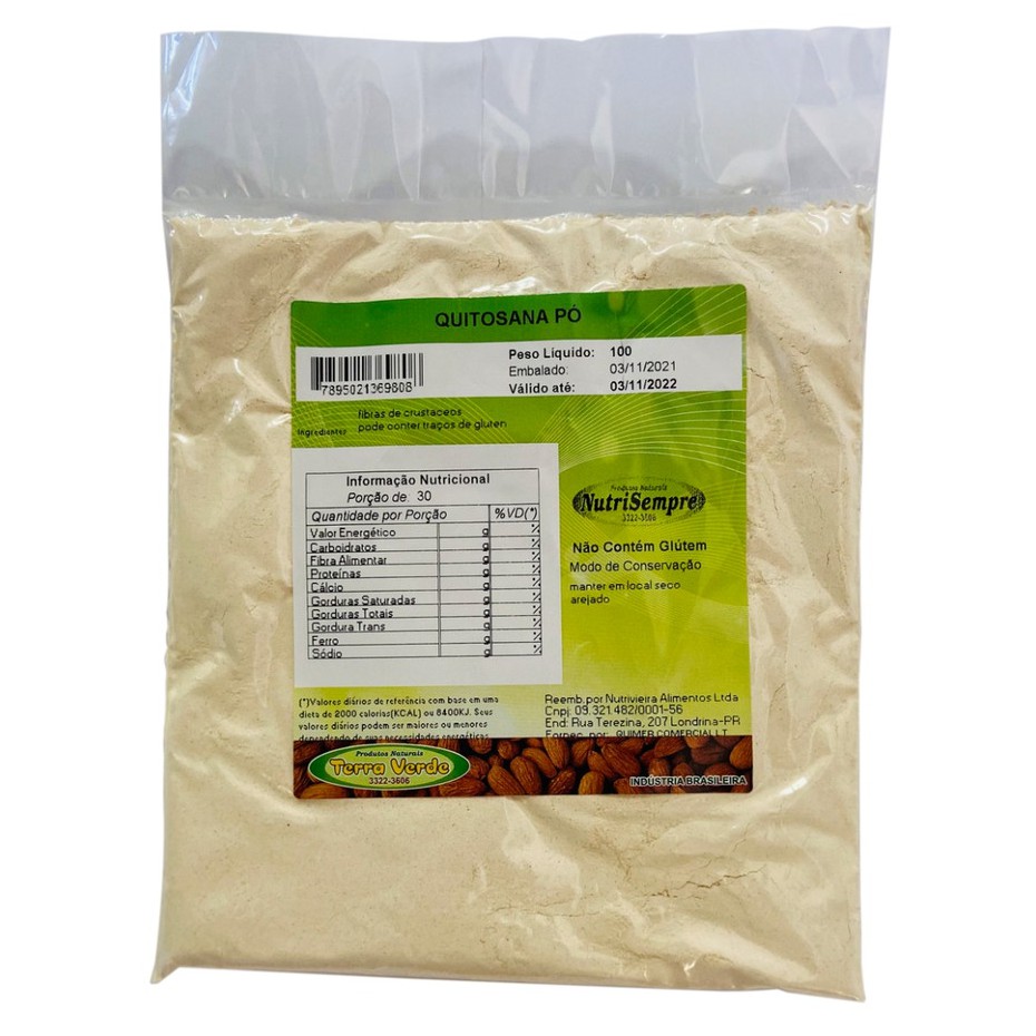 Quitosana em Pó - 100g - Terra Verde