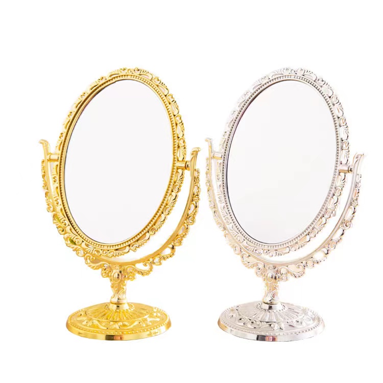 Espelho de Mão Princesa com 2 Lados - Maquiagem Make Retoque Cabelos  Pentear Decorativo Portátil - POINT MIX ACESSORIOS