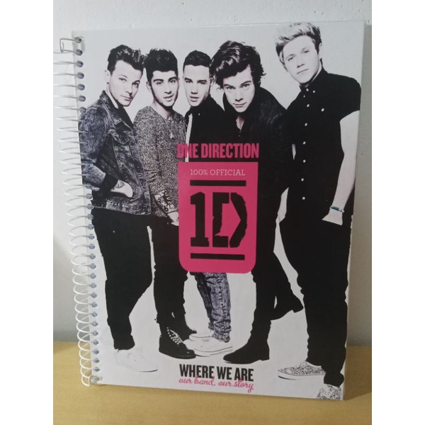 caderno one direction 10 matérias com mine pôster | Shopee Brasil
