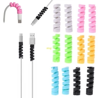 btsg 2pcs Protetor De Cabo Bobbin Winder Linha De Dados Caixa De Proteção De Corda Cordão De Mola Para Telefone Tampa De Fone De Ouvido USB
