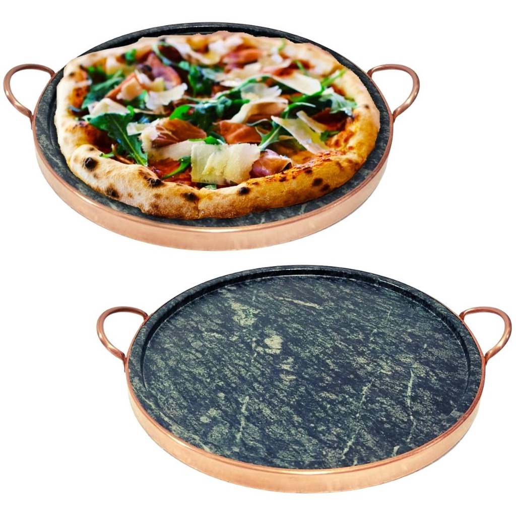 Kit 2 Assadeiras de Pizza 27 Cm Em Pedra Sabão Com Envio Ime