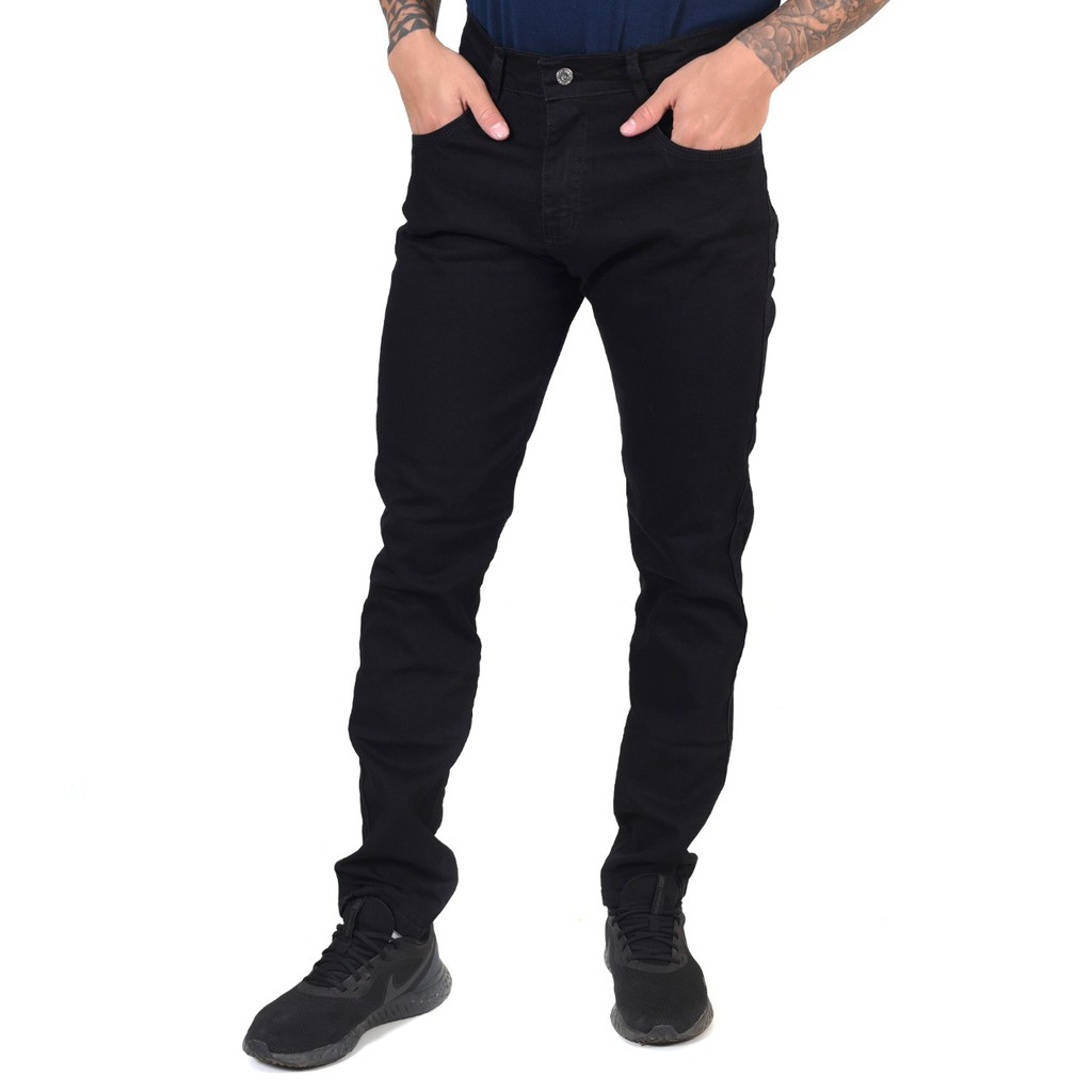 Calça Jeans Preta Masculina Com Estampa High Street Y2K Reta/Estilo Hip-hop