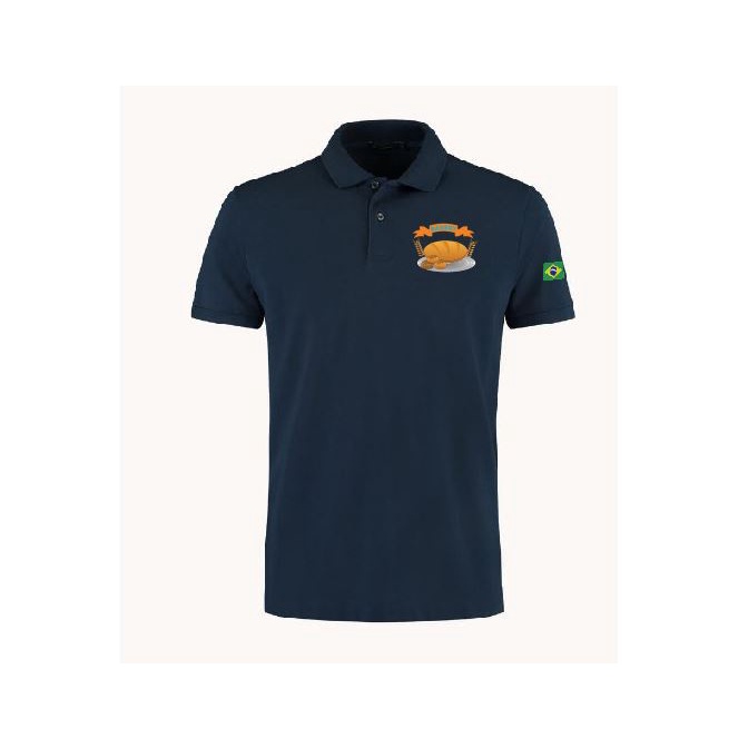 1 Camisa Polo Masculina Seu Logo Bordado Empresas - + Manga