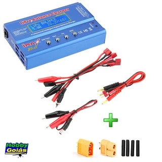 Carregador de Bateria Lipo Modelo Imax B6 80w 1s-6s 12v + 01 Par de Conector XT60 Avulso - Hobbygoiás
