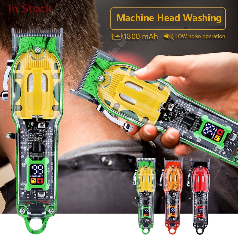 NG-108 Máquina De Cortar Cabelo Profissional Transparente Com Lâmina De Liga De Alta Qualidade