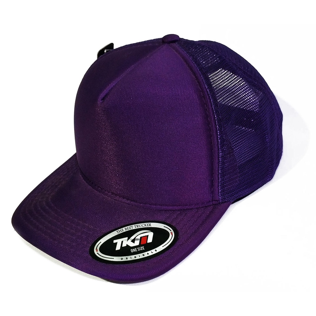 Boné TKM Roxo Liso Trucker Original em Poliester Telado | Shopee Brasil