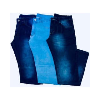 Kit 3 calças jeans masculina - Promoção modelo tradicional