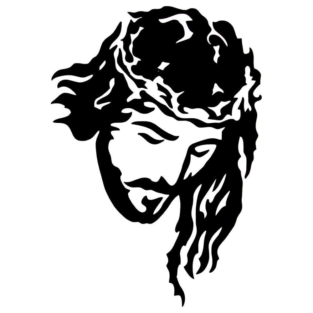 Adesivo Face de Jesus Cristo SV2024 - Preto | Shopee Brasil