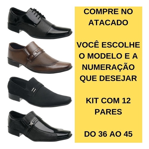 Sapatos social masculino fashion no atacado