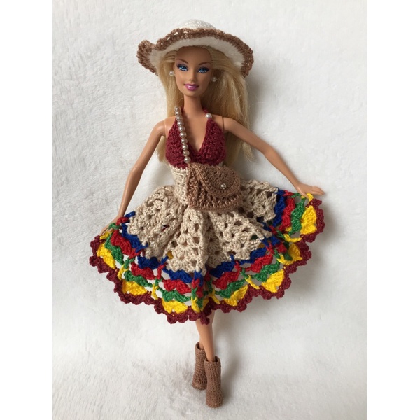 Bonecas de crochê: Vestidos Barbie