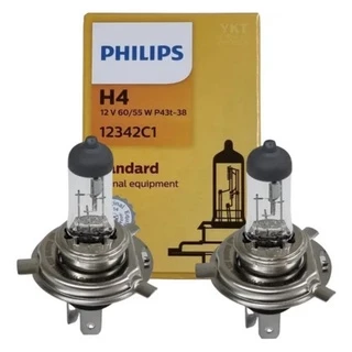 Par Lampada Philips Halogena H4 12v 60w/55w Standard 12342c1
