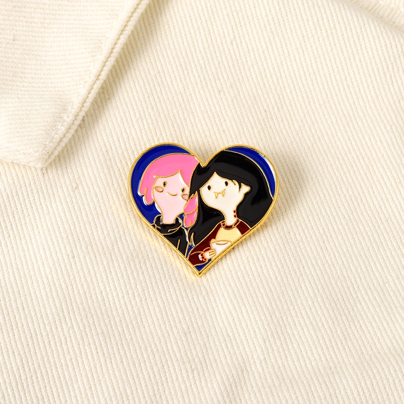 Princesa Bubblegum Esmalte Pins Cartoon Adventure Girl Broche Coração Lapela Crachás Jóias Engraçadas Presente Para Amigos