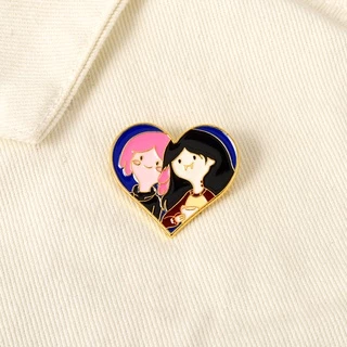 Princesa Bubblegum Esmalte Pins Cartoon Adventure Girl Broche Coração Lapela Crachás Jóias Engraçadas Presente Para Amigos