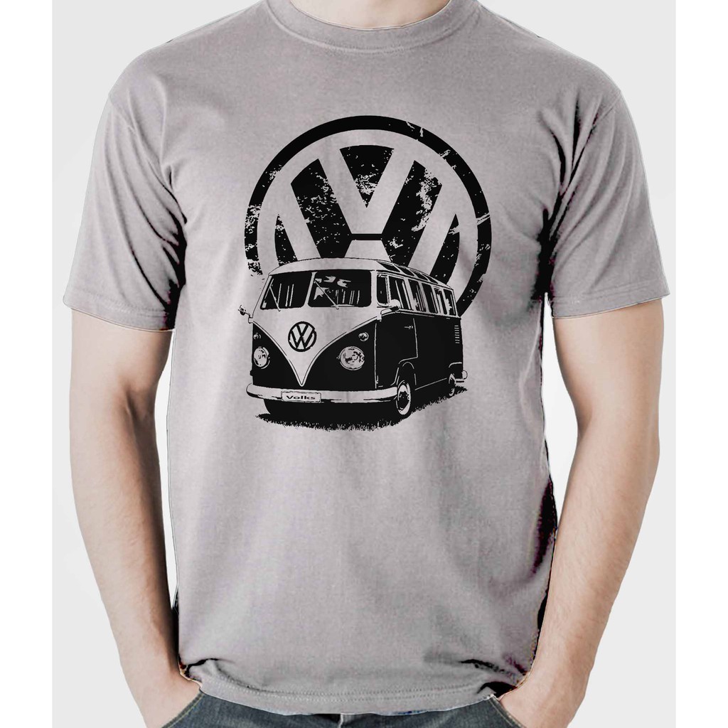 CAMISETA CAMISA MASCULINA ALGODÃO KOMBI SÍMBOLO VW CARRO ANTIGO