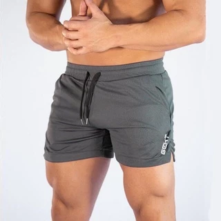 Calções de fitness masculinos para corrida treinamento de fitness calção de banho de secagem rápida 3 pontos calças de praia com cadarço
