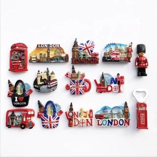 UK Londres Marcos De Terra Frigorífico Ímãs De Resina 3D Geladeira Feitas À Mão Decoração De Casa Criativa