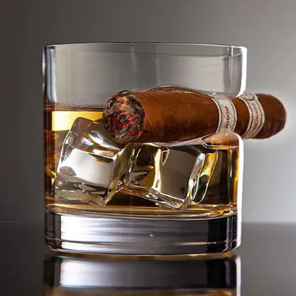 Copo De Whisky - Vidro Redondo com Suporte Luxo