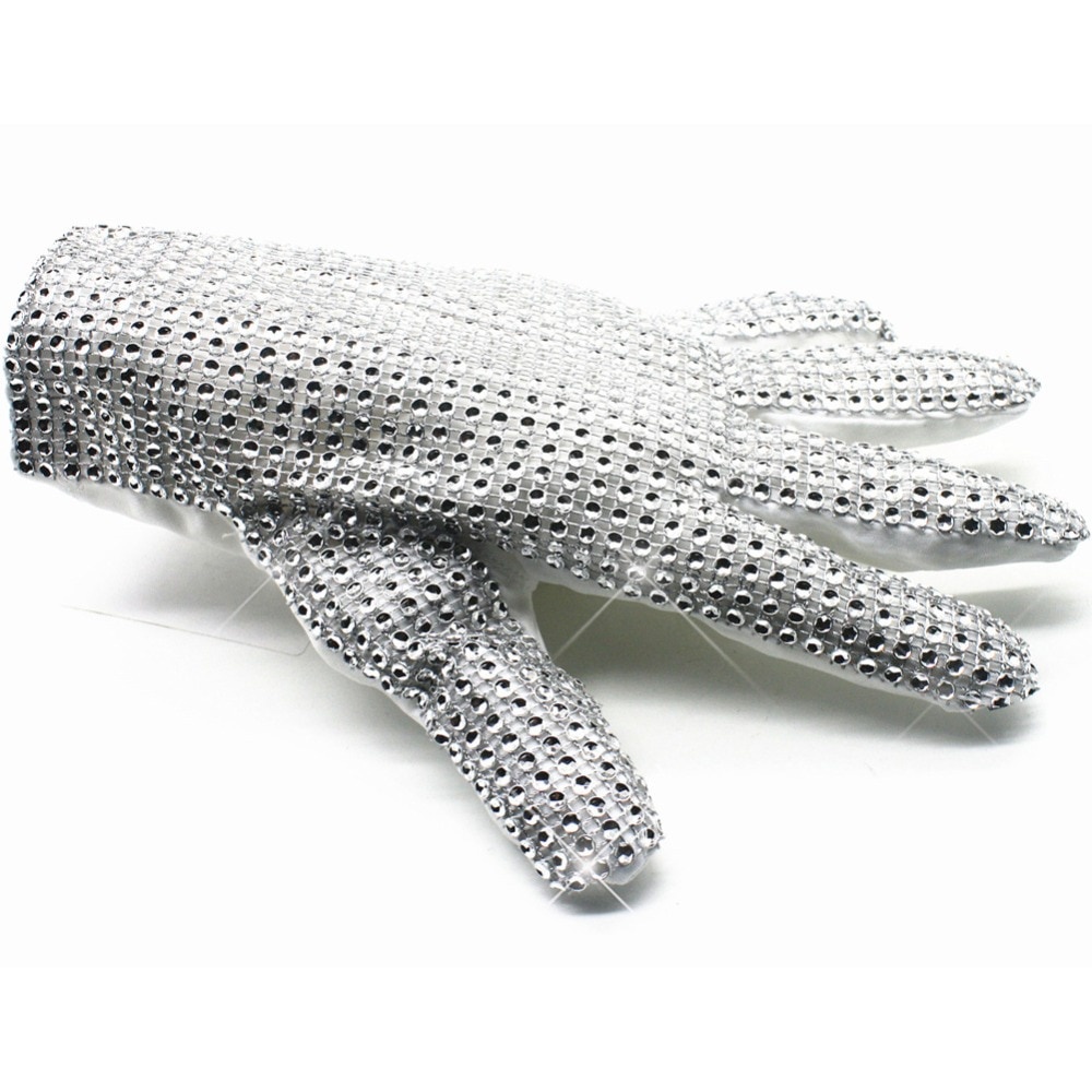 Luva clássica feita à mão MJ Michael Jackson coleção única Billie Jean Silver Perform