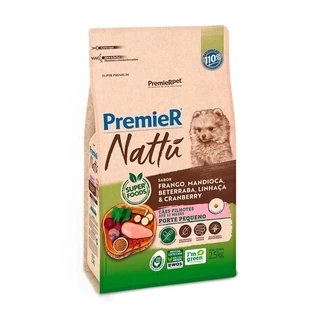 Premier Nattu Cães Filhotes  Raças Pequenas Mandioca 2,5KG em Oferta na Shopee