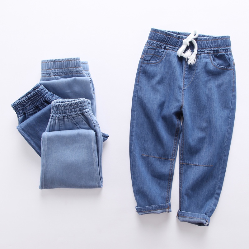 Calça Jeans Infantil Masculina/Feminina Fina E Flexível À Prova De