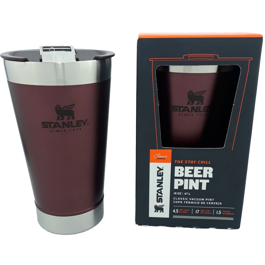 Copo Stanley Termico Bordo com Tampa 473ml + Abridor de Garrafas Cal. .50