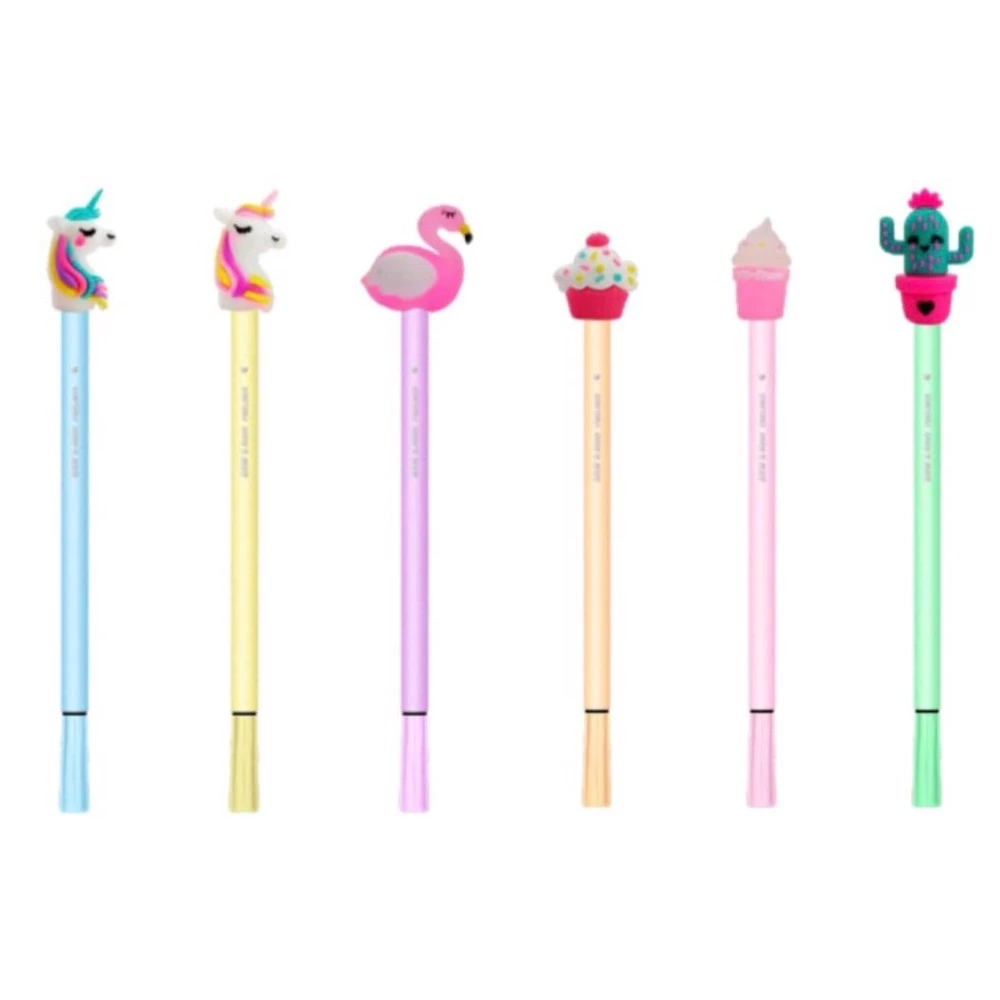 Caneta Fofa Hidrográfica Fineliner 0.4mm Funny - Cores Pastel - BRW - 1-UN