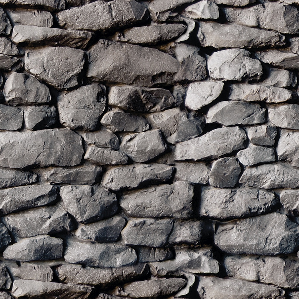 Papel De Parede Adesivo 3d Pedra Miracema Muro Cinza - 1,05m