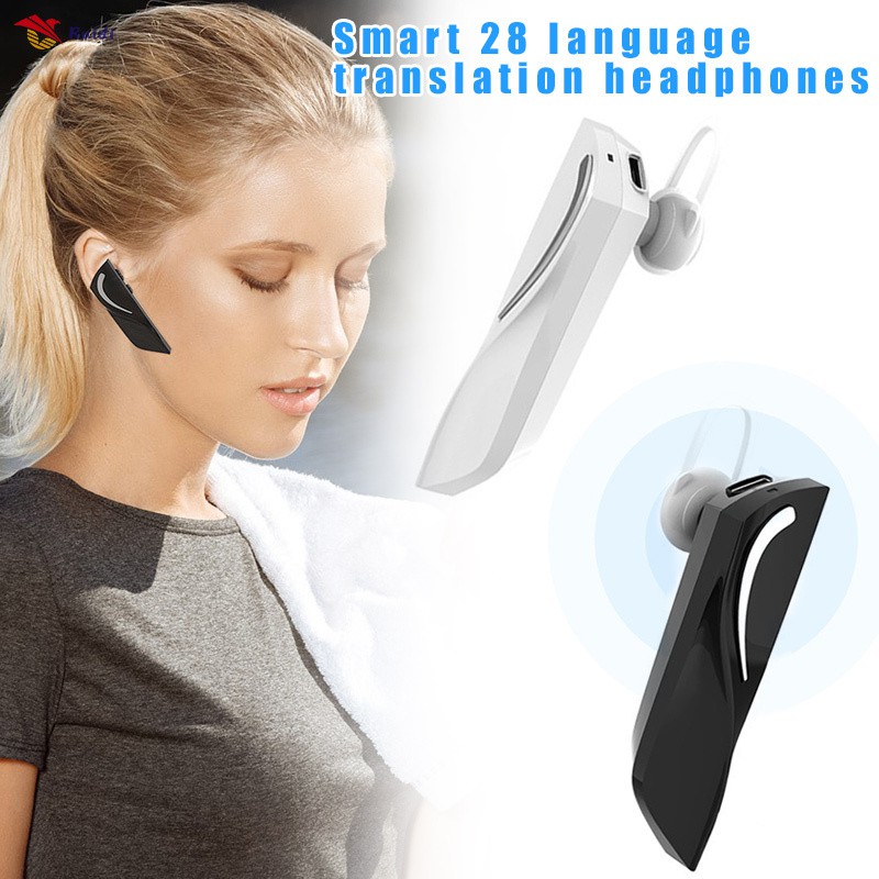 Dispositivo de tradutor, 4 modos de fones de ouvido de tradução, 74  idiomas, 70 acentos, estéreo, portátil para música aprender (branco)