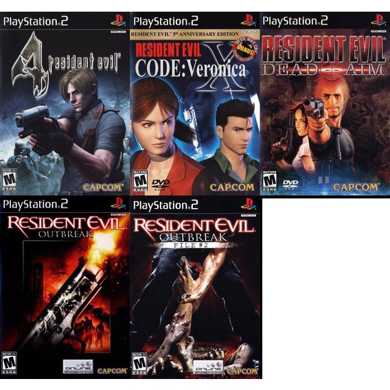 Resident Evil (ps2) Coleção - Kit 5 Jogos - Promoção