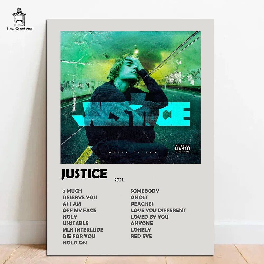 Placas Decorativas do Justin Bieber Justice em MDF 28x20cm