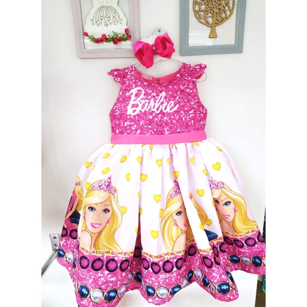 Vestido Barbie, festa, aniversário, temático | Shopee Brasil