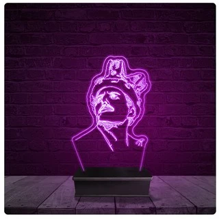 Luminária e Abajur Acrílico Led - Queen Freddie Fercury