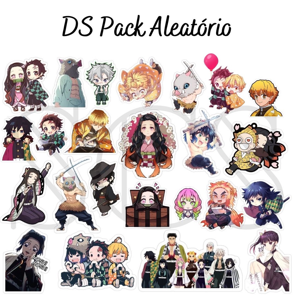 Adesivos Demon Slayer Kimetsu no Yaiba Pack de 20 à 50 Figurinhas ...