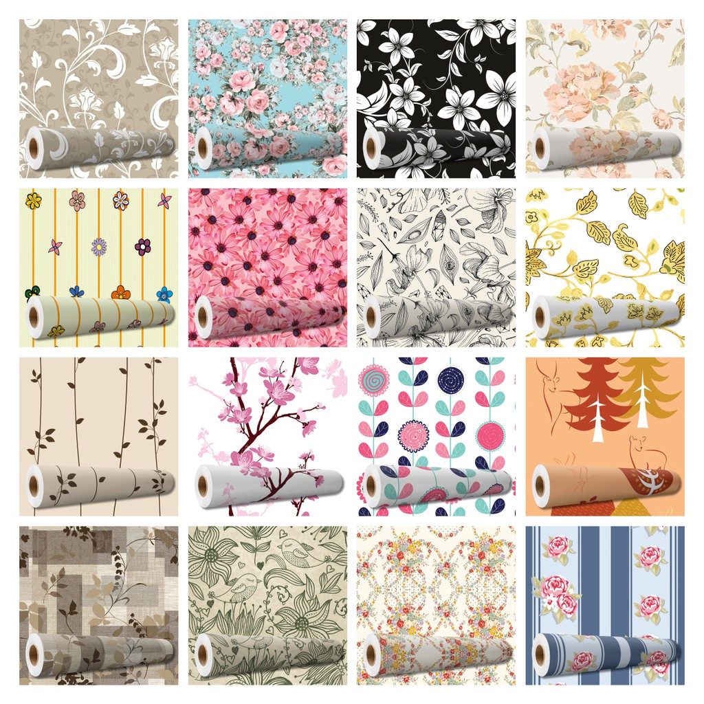 Foto de Rolo Papel de Parede Auto Adesivo Lavável Full-HD Interno ou Externo Flores e Floral