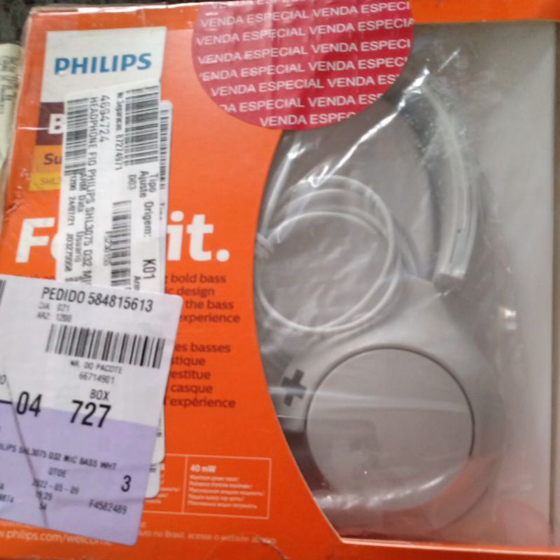 Fone de ouvido Headphone fio Philips Shl3075 Shopee Brasil