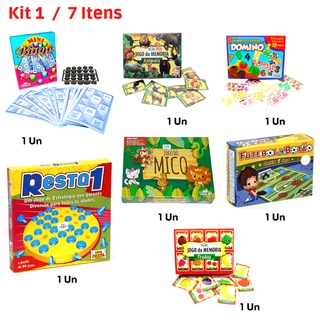 Brinquedos Jogos Infantil Kit 20 Itens Brinquedo Educativo Dia Das Crianças  Manino Menina Jogos Infantil