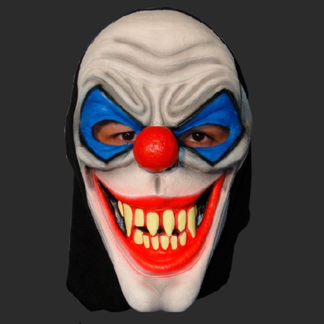 Máscara Facial De Halloween Assustador Jtff Máscaras Faciais De Horror  Sorridente Os Adereços Do Mau Cosplay - Escorrega o Preço