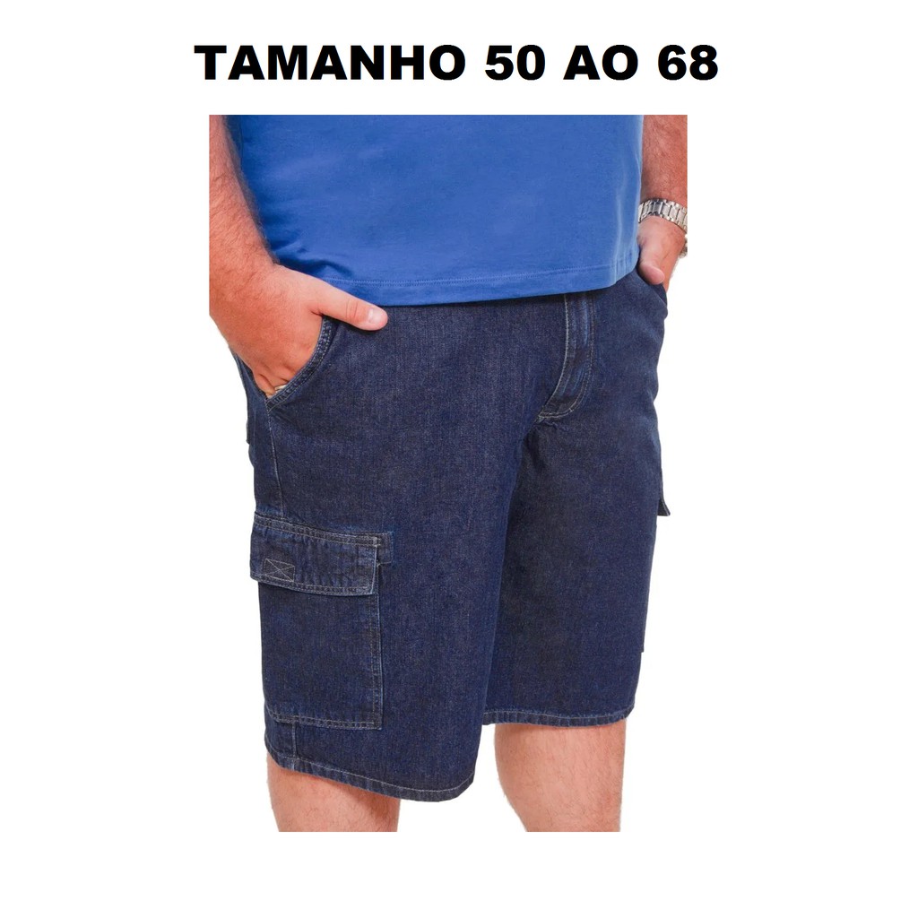 Bermuda jeans masculina store cargo