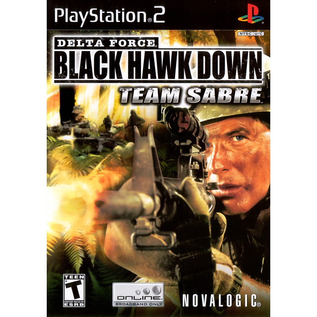 Delta Force Black Hawk Down Team Sabre jogo playstation ps2