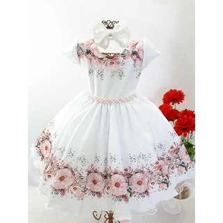 Vestido Festa Luxo Floral Juvenil Tiara 4/16