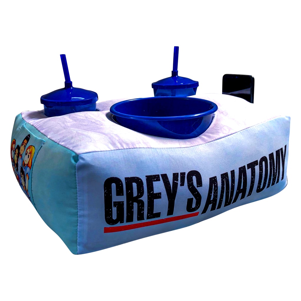 Kit almofada de pipoca - Greys Anatomy | Almofada porta pipoca 1 balde e 2 copos