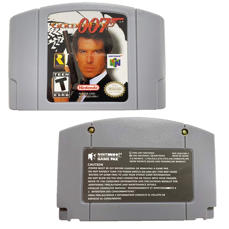 Para Nintendo 64 N64 Console De Cartucho De Cartões De Jogo Versão Eua-GoldenEye 007