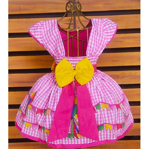 Vestido de quadrilha hot sale infantil 1 ano