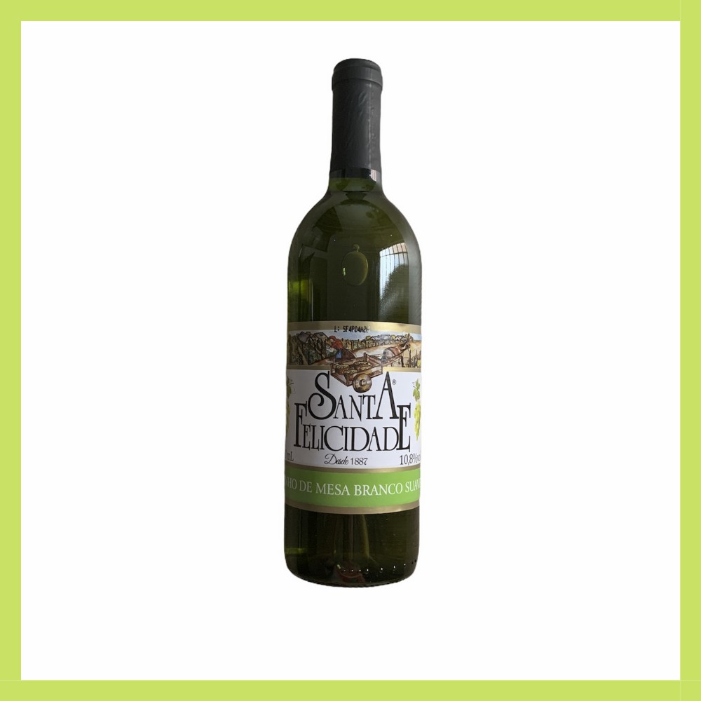 Vinho Branco Suave Santa Felicidade Vinho Garrafa 750ML | Shopee Brasil