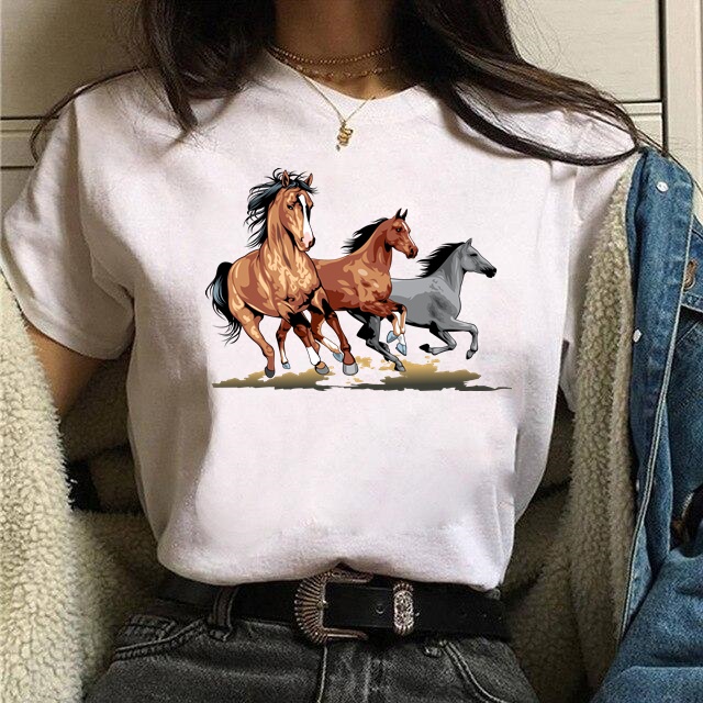 Camiseta Cavalo De Frente Hipismo Horse Camisa Blusa