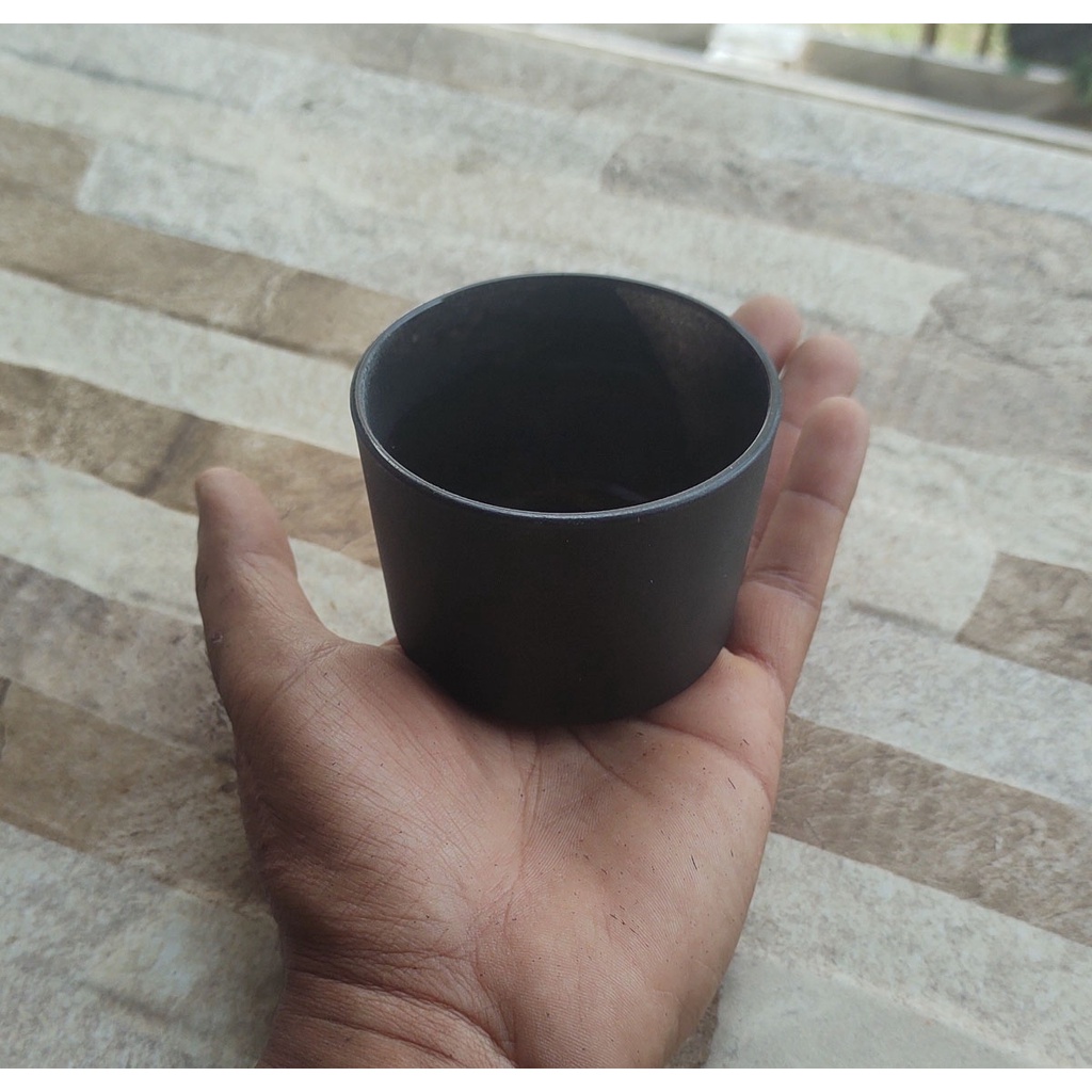 Pote Patê de Vidro Preto 150ml - 10 unid.