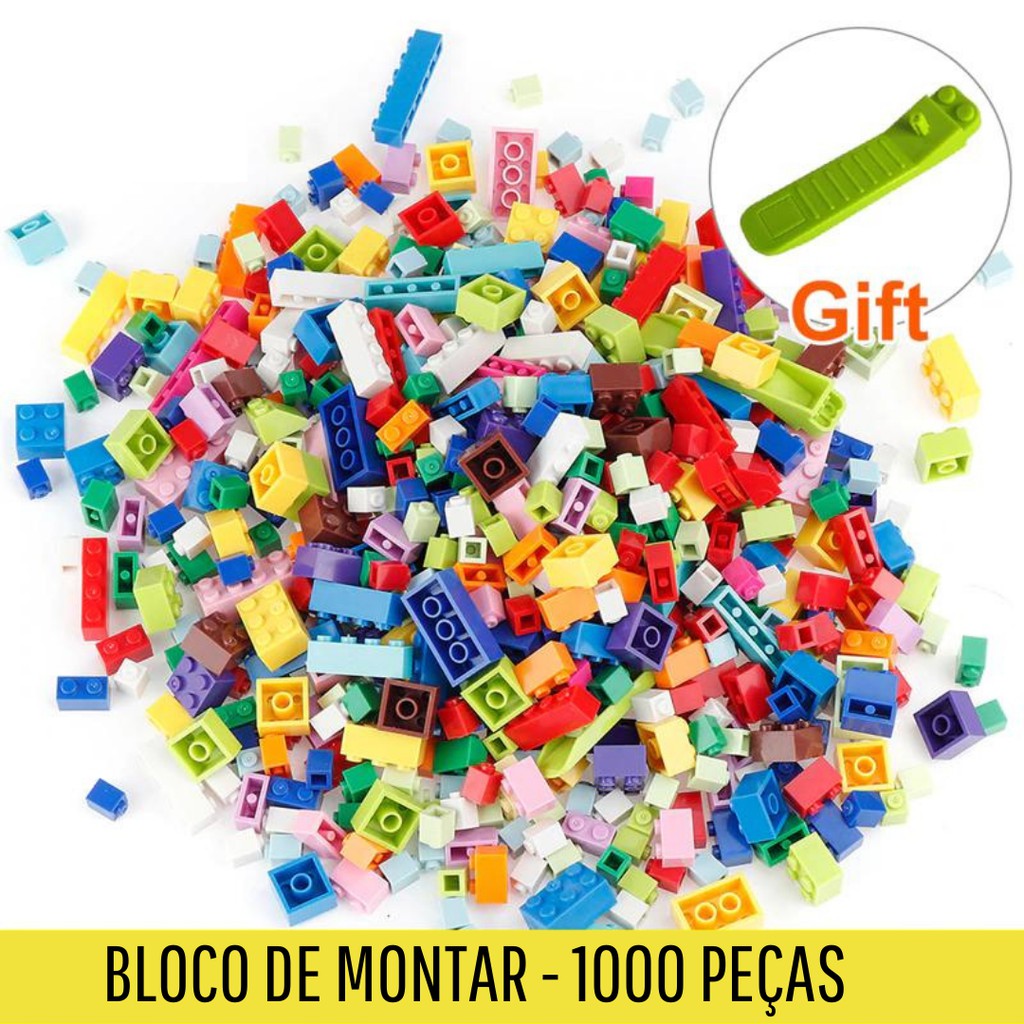 Kit Multiblocos - 1000 Peças - Pecinhas Para Montar - Lego em Promoção na  Americanas